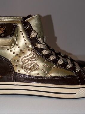 Vintage Rocawear Metallic Gold and Brown High-Top Sneakers L8 R7 Women’s